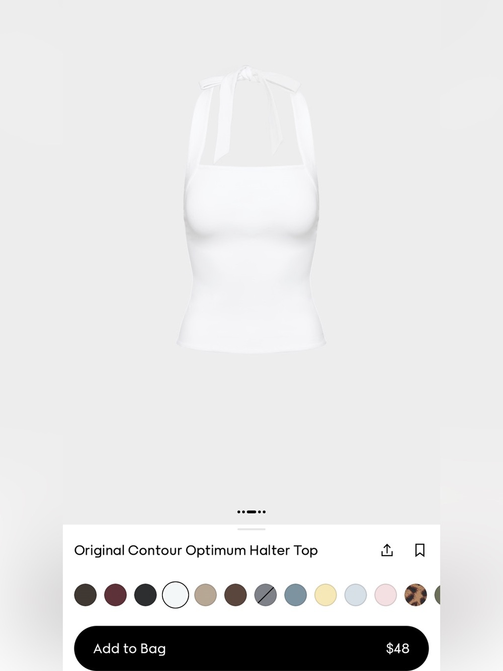 Aritzia Original Contour Optimum Halter Top - White
